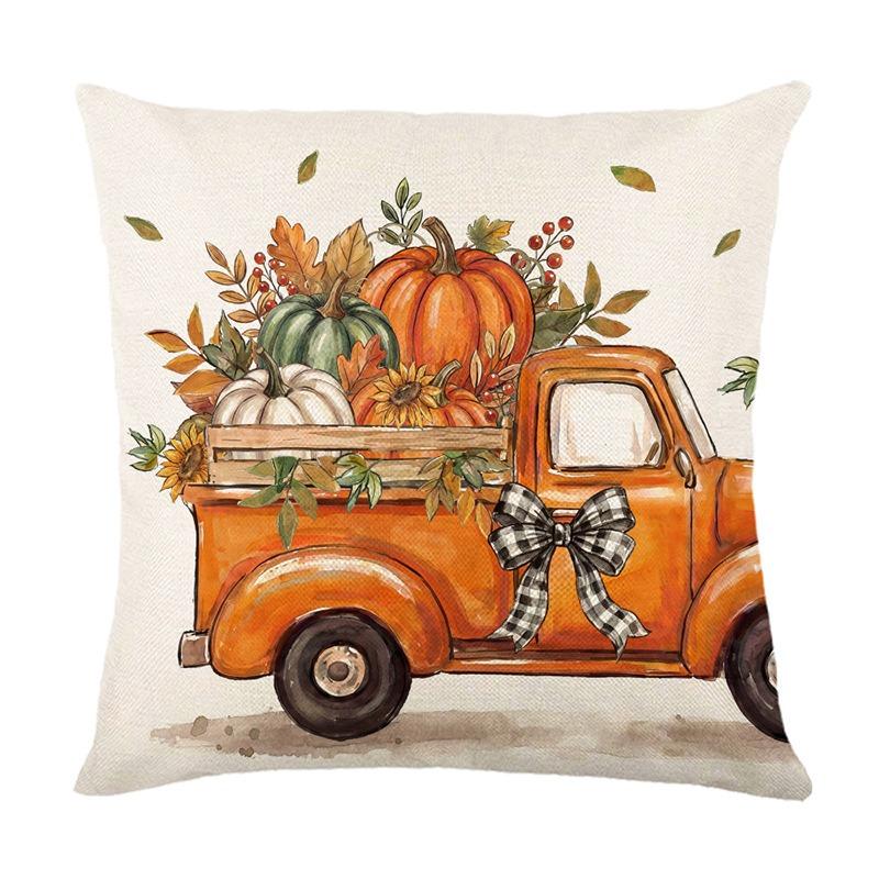 Fall Thanksgiving Throw Pillow Set Without Core for Home Sofa Decoration