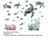 DIY Ocean Scene Wall Art Glow In The Dark Stickers, Luminous Sea Turtles Tropical Fish Coral Creative Nursery Decorations Reefs Decals, Waterproof PVC