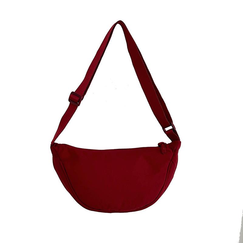Stylish Mini Nylon Dumpling Crossbody Bag With Soft Structure For Everyday Use