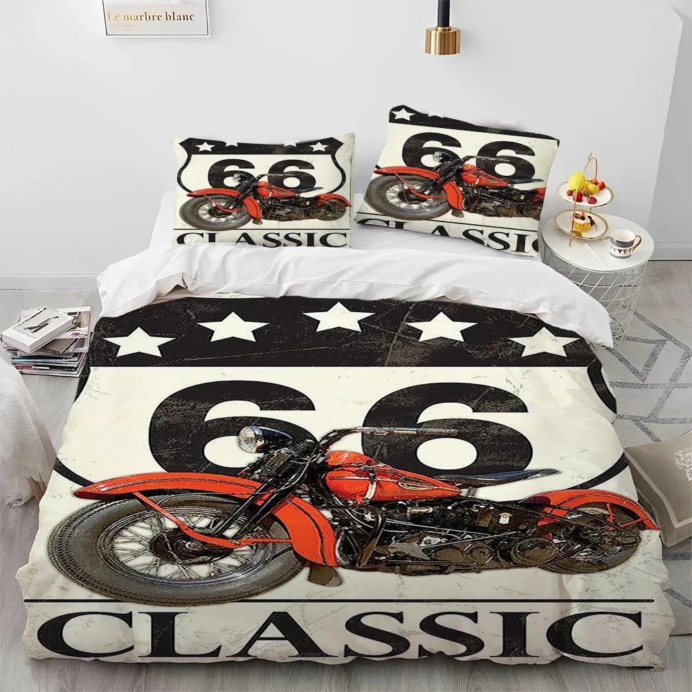 Historic Route 66,Mother Road Comfortable Duvet Quilt Cover Pillowcase Bedding Set Children Bedroom Decoration Home Textile