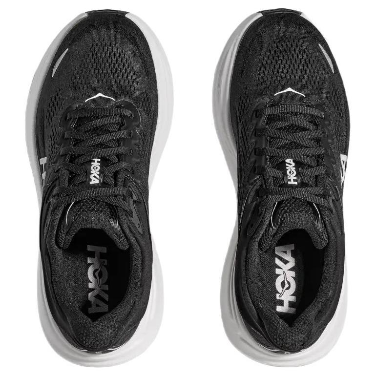 HOKA Bondi 9 Black White Men Sneakers 1162011-BWHT