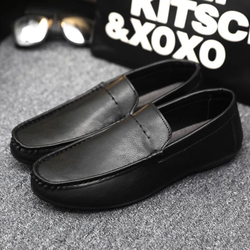 Fashion Genuine Leather Luxury Brand Men Loafers Men Casual Shoes Italian Moccasins Breathable Slip On Men Driving Shoes Chaussure Homme