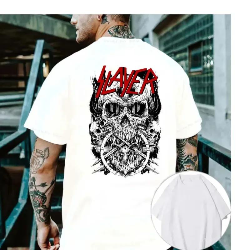 Dámské tričko s metalovou kapelou 2023 Nové Slayer Pánské oblečení Letní trička ModaL Punk Rock Y2k Topy Grafická Harajuku Trička