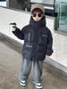 2024 Boys' Korean Style White Duck Down Jacket, Winter Warm Coat for Small & Medium Kids