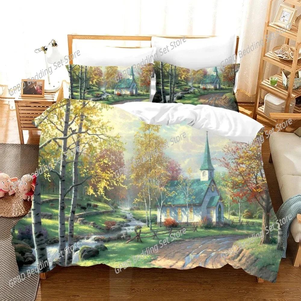 Comforter 3D Print Oil Painting Van Gogh Star Sky 3D Bedding Set Comforter Linen S Home Decor Single Double Twin