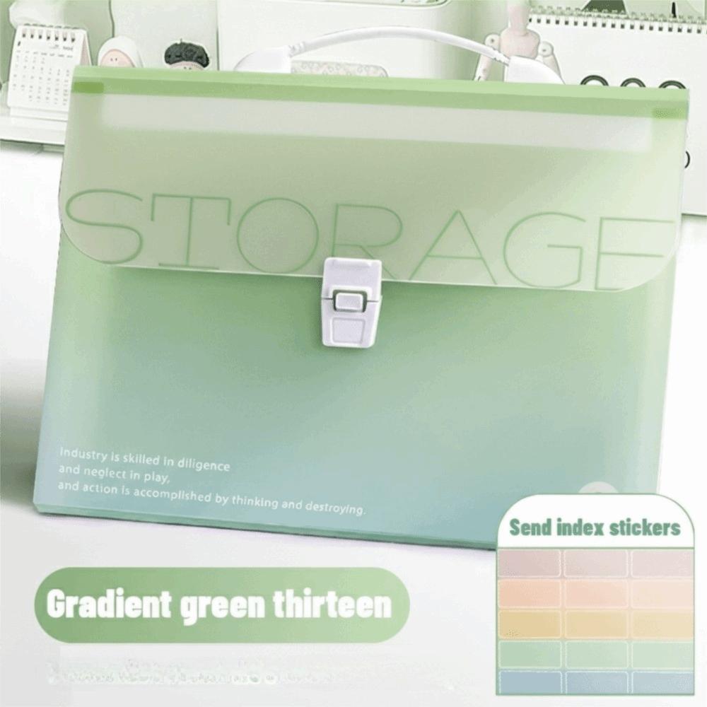 

Large Capacity A4 Portable Accordion Bag Kawaii Student Test Paper Storage Bag Shool