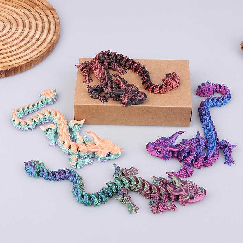 1 Piece Desk Ornament Toy New 3D Print Akatsuki Magic Dragon Model Multi-Joint Movable Creative Table Home Decoration Gift