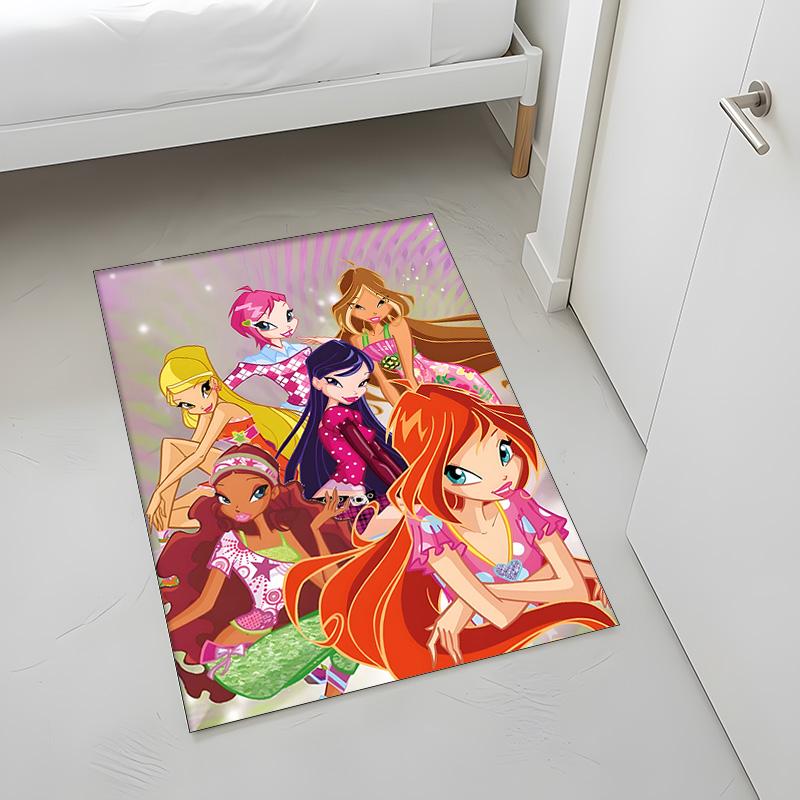 Winx Club (1) Rug Suitable For Living Rooms Bedrooms Computer Rooms Dining Areas And Placement Under Tables And Chairs Also An Ideal Choice For Office