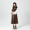 Maillard High-End PU Leather High-Waist Midi Skirt: Autumn/Winter Retro Fashion for Women