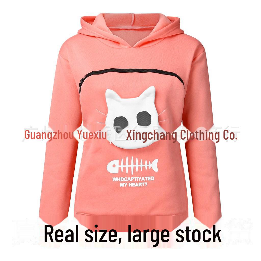 2022 Women's Cat Print Sweatshirt - Cat Nest Top