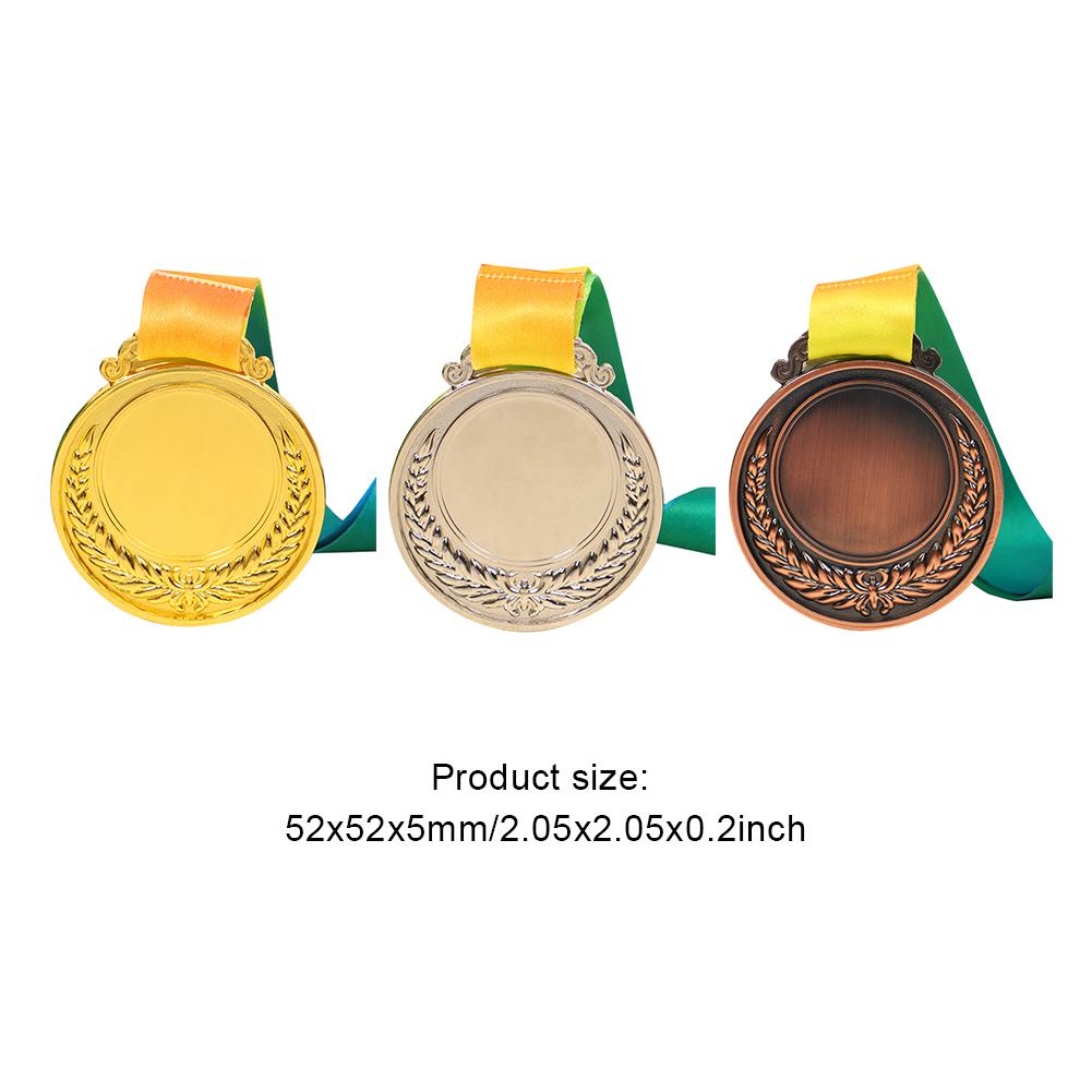 1-3Set 5.2cm Gold/Silver/Bronze Medal Set Award Medals with Neck Ribbon Winner Medals Competition Awards for Competition Race