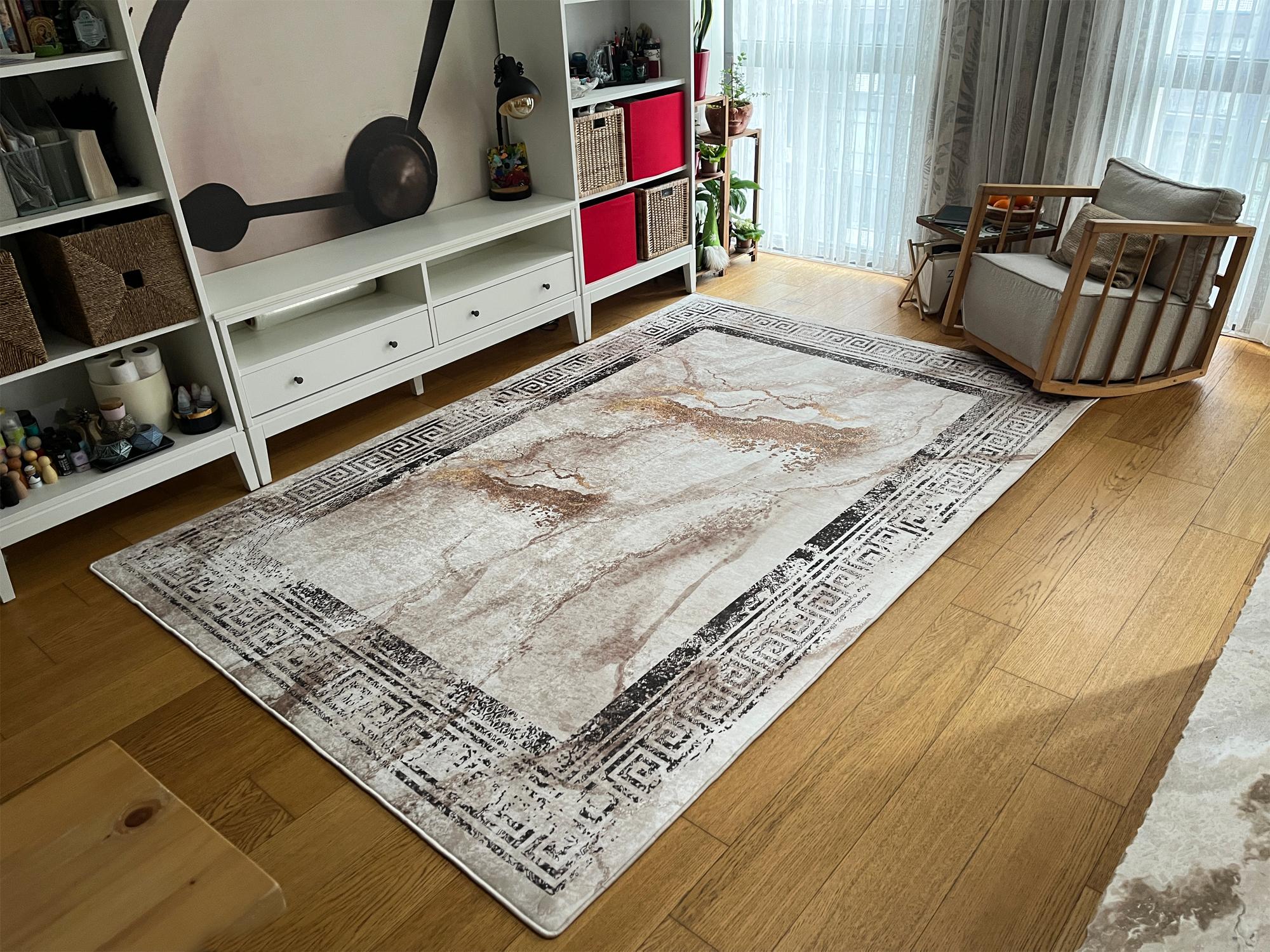 

EPeddler Home Современный мраморный узор Цифровая печать Нескользящая точечная основа Новое поколение гостиной, кухни, столовой Ковер и бегунок 50 x 80