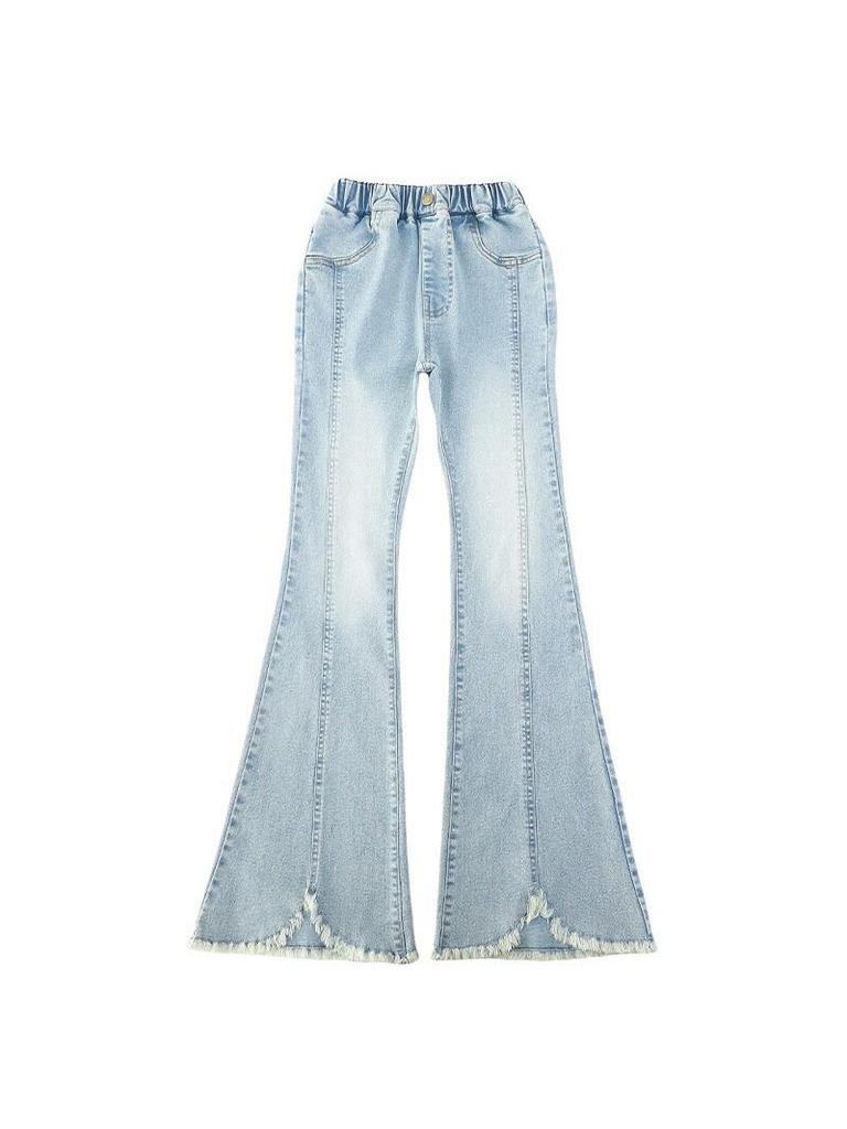 Girls' Stylish Slim Fit Flare Jeans - Spring/Summer 2026 Collection for Medium and Large Children.