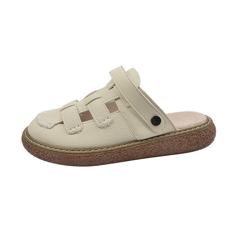 Sandals for women 2025 new style summer double wear thick soled half slippers summer soft soled beach Roman shoes