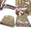 Used GUCCIpassport Case GG Canvas/leather Unisex