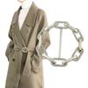 Oversized Trench Coat Belt Buckle Fashion Scarf Butterfly Knot Ring Large