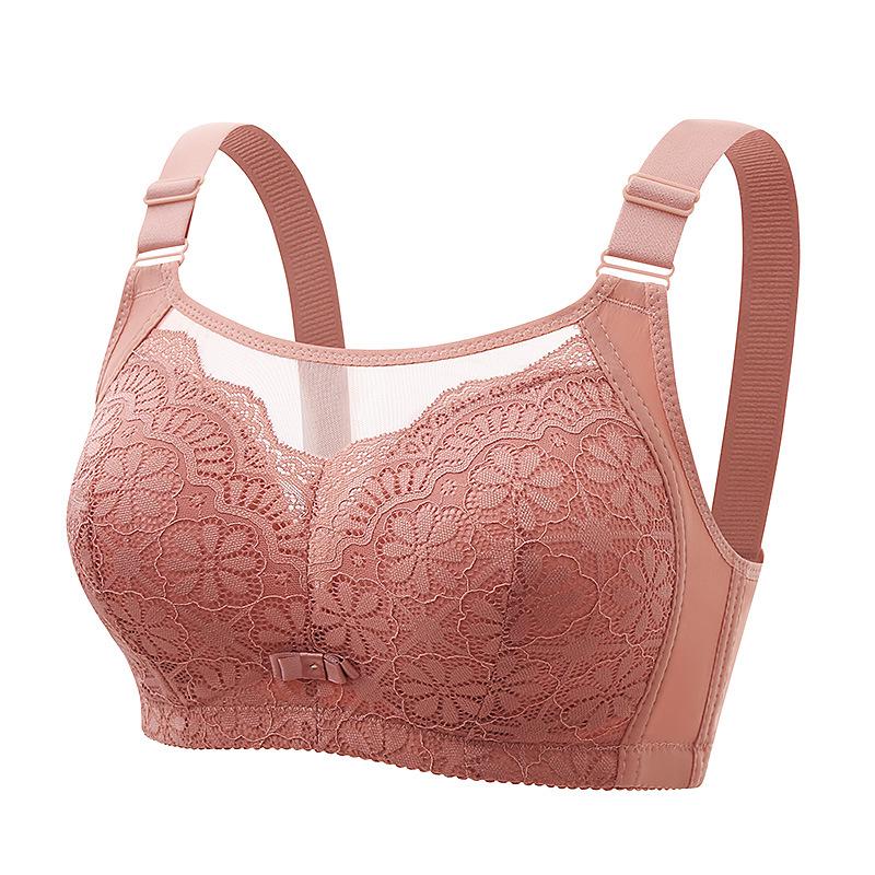 2024 Plus Size Lace Bandeau Bra with Side Support – Minimizes Big Bust for Moms
