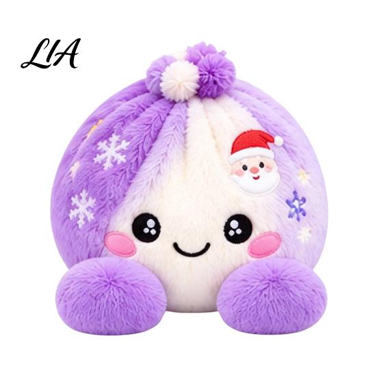 Plush Dumpling with Legs Stress Relief Toy Steamer, Stuffed Smiling Reducing Desk Accessories Squeeze Toy, Cartoon Plushie for Kids Adults Desktop