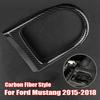 Carbon Fiber Car Interior Gear Shift Panel Trim Cover For Ford Mustang 2015-2018 Decoration Frame Car