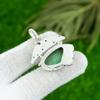 Chrysoprase Stone 925 Silver Bezel Anniversary Sister Trendy New Pendant Jewelry
