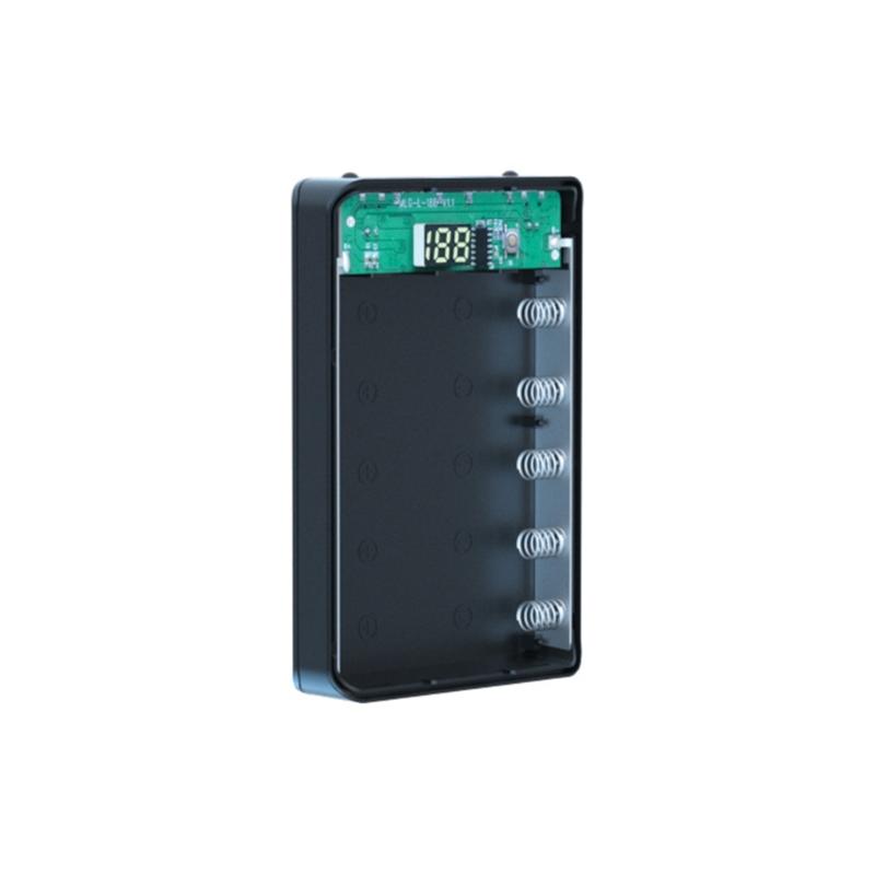 5 Slot Batteries Container Detachable Power Bank Holder for Case DIY for Shell 18650 Dual USB Battery Holder for Case