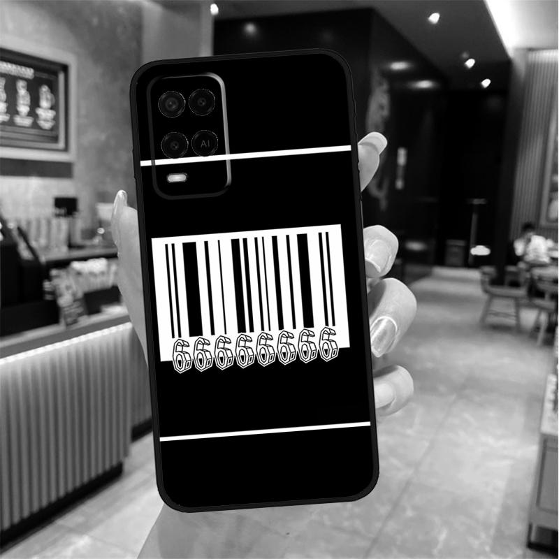 Black Aesthetic Skeleton Digital Case For Oppo A98 A18 A38 A58 A78 A60 A80 A40 A96 A76 A16 A94 A74 A54 A15 A17 A57 A77 A5 Pro