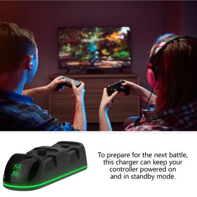Double Charging Dock Twin Battery Charges Stand Intelligent Fast Charging Station Simple Operate for  Controllers