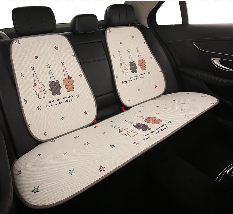 Cute Hemp Car Seat Cushion for ORA Good Cat, ORA 5, Kia EV5, K3, K5 - Ideal for All Seasons