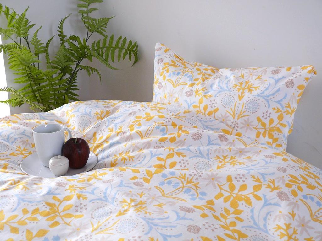 Quarter Report Duvet Cover Single Send You Flowers Yellow W150 X H210cm Comforter Case Sold Separately In (Zipper Type) [Made Japan]
