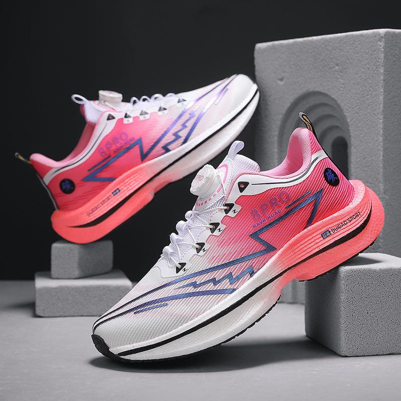 2026 New 8pro Full Palm Carbon Board Racing Shock Absorption Running Shoes Men and Women Couples Rotating Buckle Youth Shoes Sports