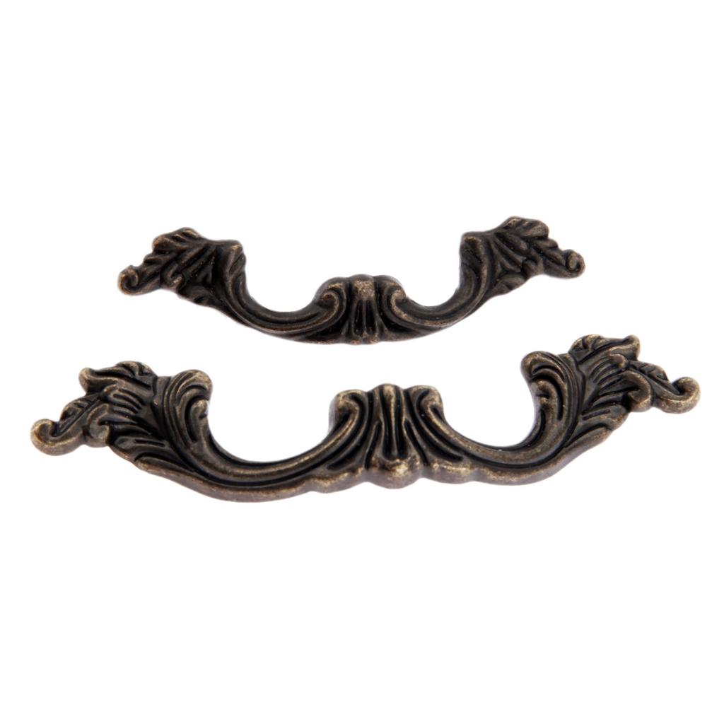 DRELD Antique Furniture Handle Vintage Cabinet Knobs and Handles Wardrobe Cupboard Drawer Kitchen Pull Knob Furniture Hardware