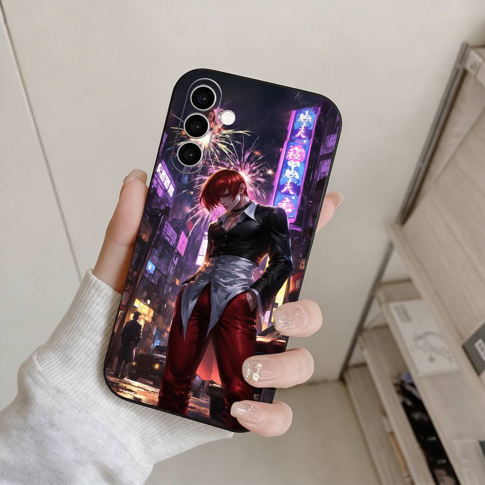 Фиолетовое пламя - Чехол для телефона Иори Ягами для Samsung Galaxy A73, A72, A71, A70, A53, A52, A51, Другие Мягкий черный чехол Samsung a12