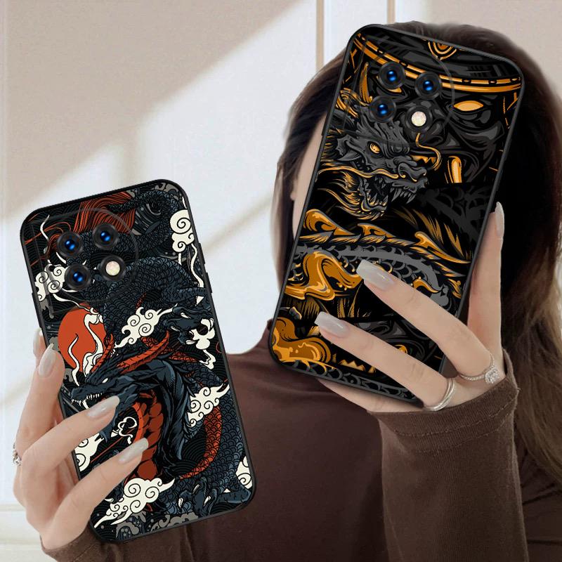 Sea White Dragon For OnePlus 8 9 11 12 13 10 Pro 9RT 8T 12R Ace 3 5 2V Nord CE 2 4 Lite N20 SE N30 N200 Silicone Soft Phone Case