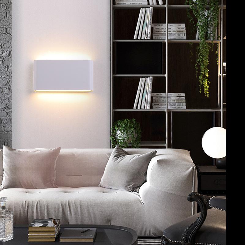 Modern Outdoor Waterproof LED Wall Light - Minimalist Ultra-thin Double-Head Design for Courtyard, Corridor, Bedroom, or Living Room.
