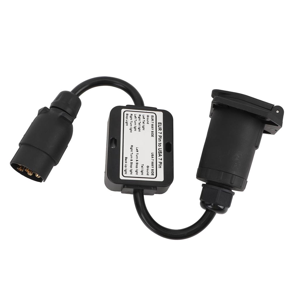 Trailer Adapter Plug 7 Pin To 7 Pin Socket Connector Adapter with 3 To 2 System Converter for Caravan Boat RV