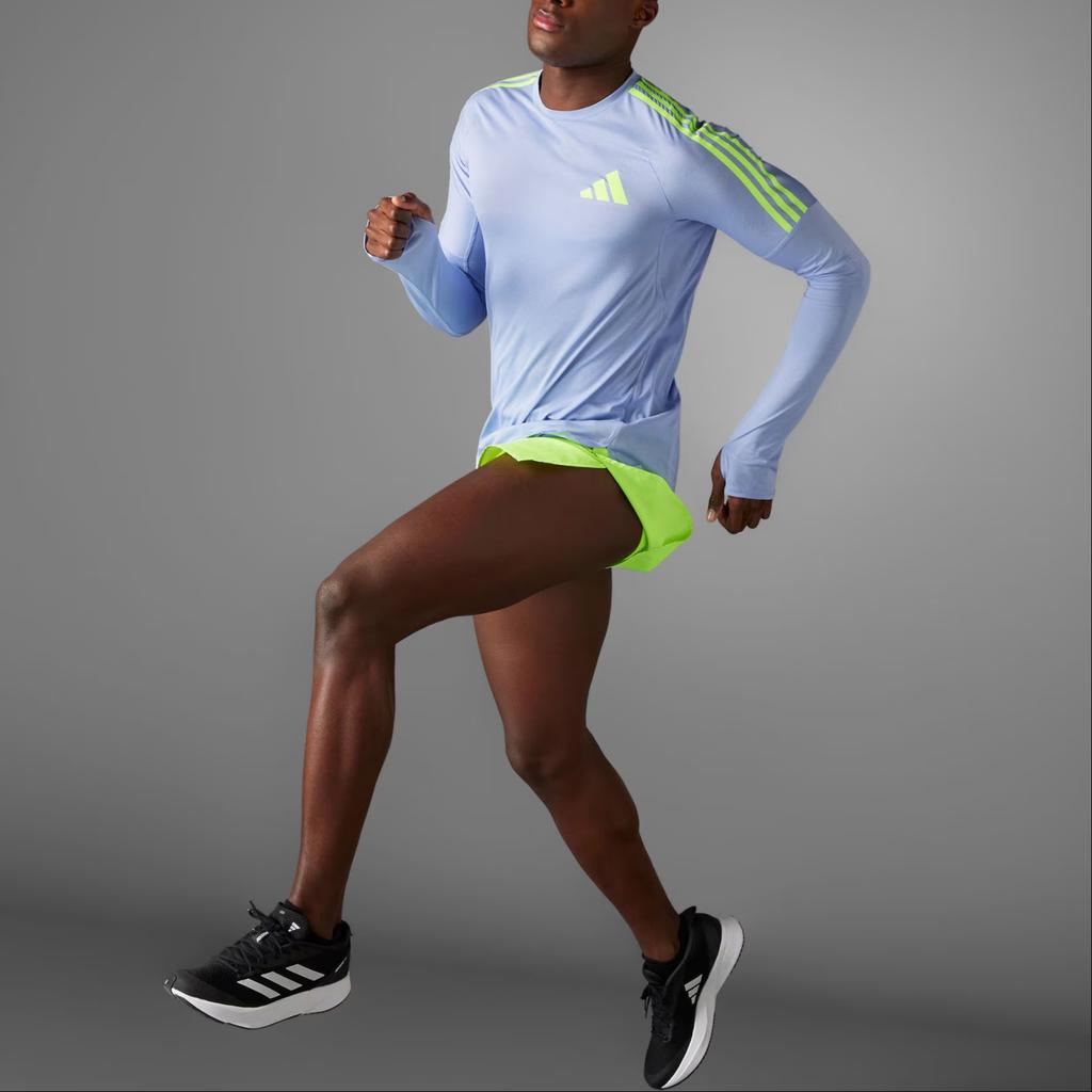 adidas Adizero RUNNING LONG SLEEVE TOP Running T Shirt Men's Light Blue IT2160