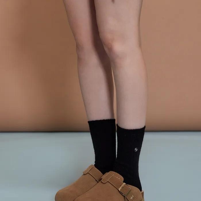 Cable Knit Socks Black OZAYFA308B