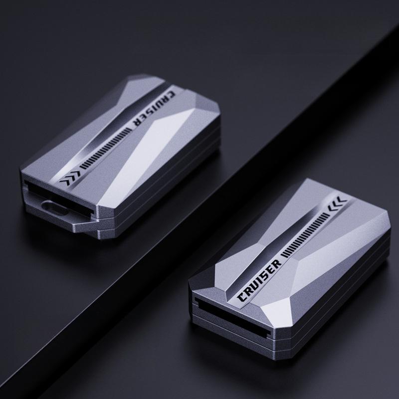 Ratchet Wheel Mechanical Slider Magnetic Push Card Pushing Plate Edc Metal Relieve Stress Relief Toy Paragraph Ring Antistresse