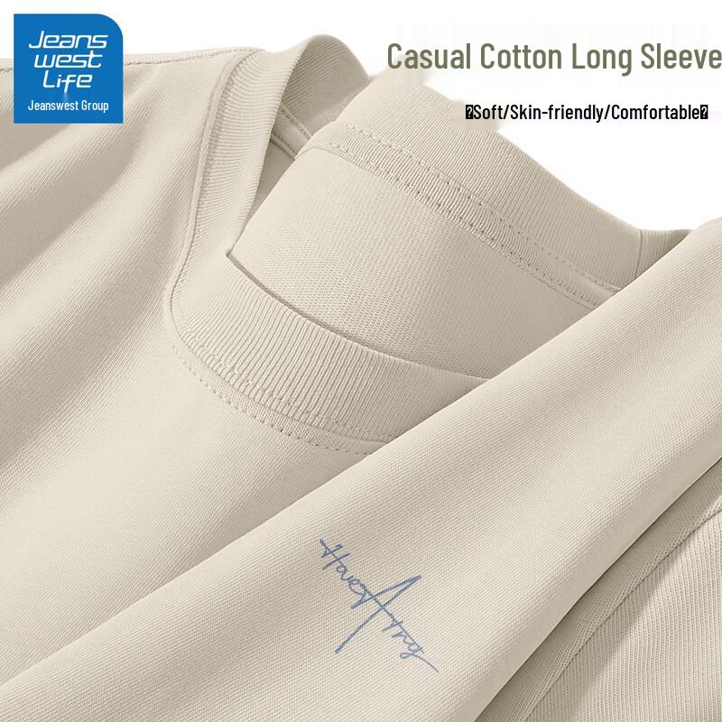 JEANSWEST LIFE Men s Casual Long-Sleeve Cotton T-Shirt 3XL