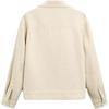 Zara Lockere V-Ausschnitt Langarmjacke Herrenjacken Off-White 6861301-712