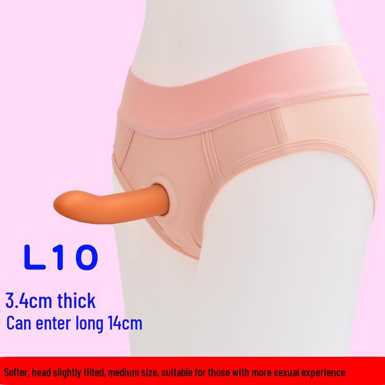 Women's Wearable Soft Prosthetic Dildo Underwear for LGBT Love