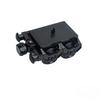 4 Stück Eisenbahn Grundplatte Technologie Stein Spielzeug-Set Teile Waggon-Verbinder/Eisenbahnrad-Rahmen Riemenscheiben DIY Montage MOC Stein Bausteine DIY Spielzeug Spielzeug-Sets