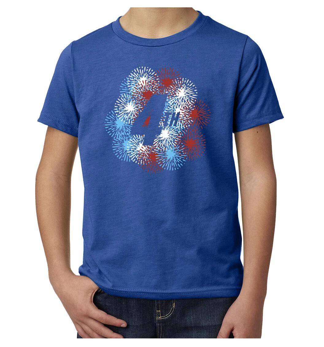 4th with Fireworks Kid s 4th of July Shirts, Independence Day Shirts M