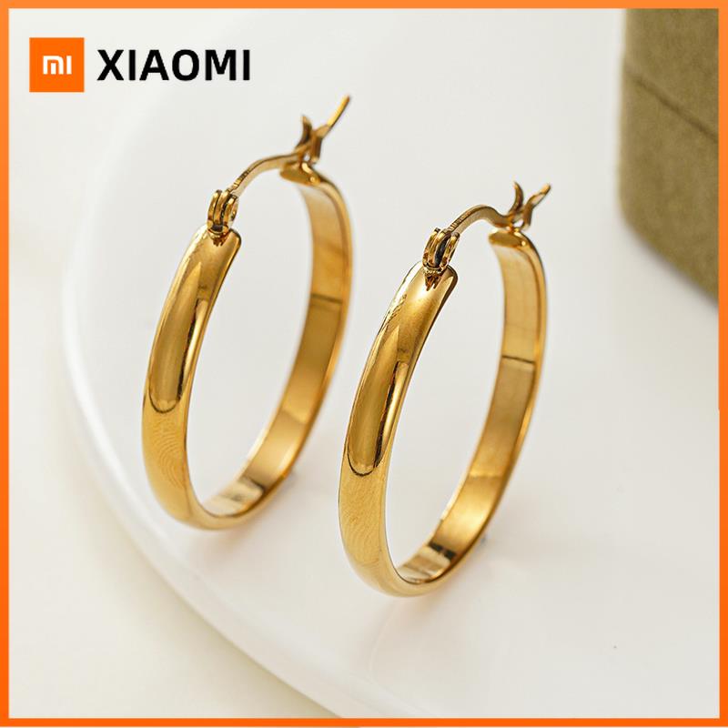 Xiaomi Huitan Stainless Steel Women Hoop Earrings Silver Color/Gold Color Fashion Party Wedding Versatile Accessories Elegant Jewelry