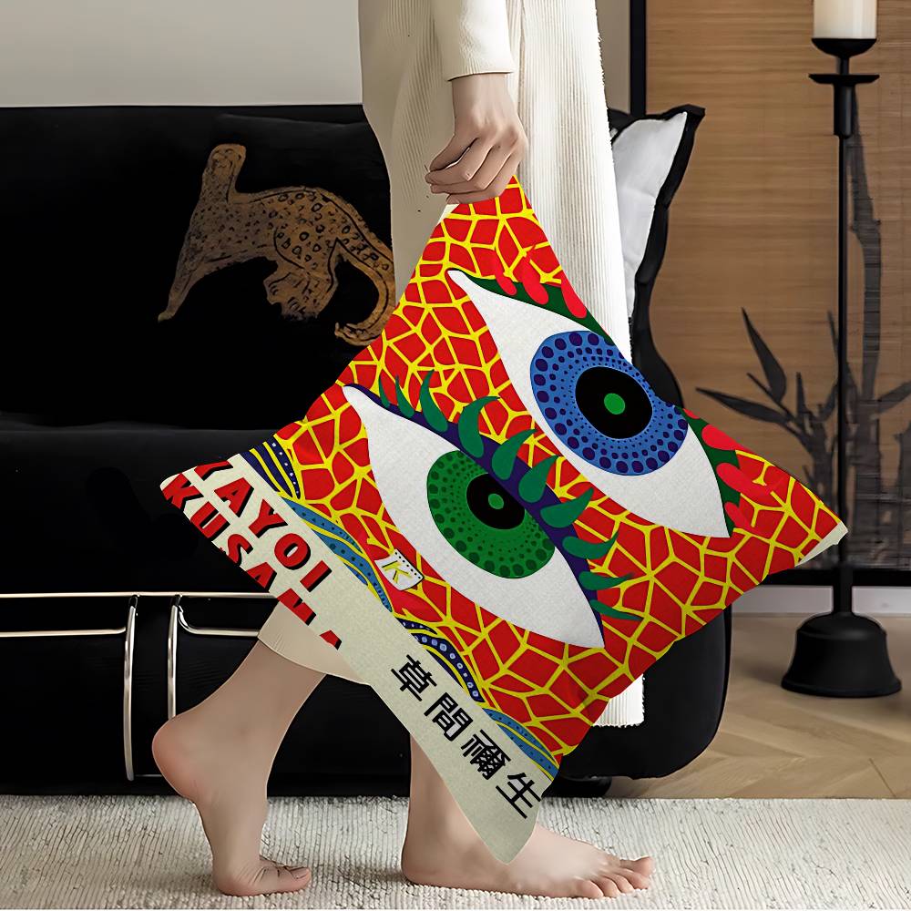 Yayoi Kusama Pillow Gift Home Office Decoration Bedroom Sofa Car Cushion Cover Case 45x45