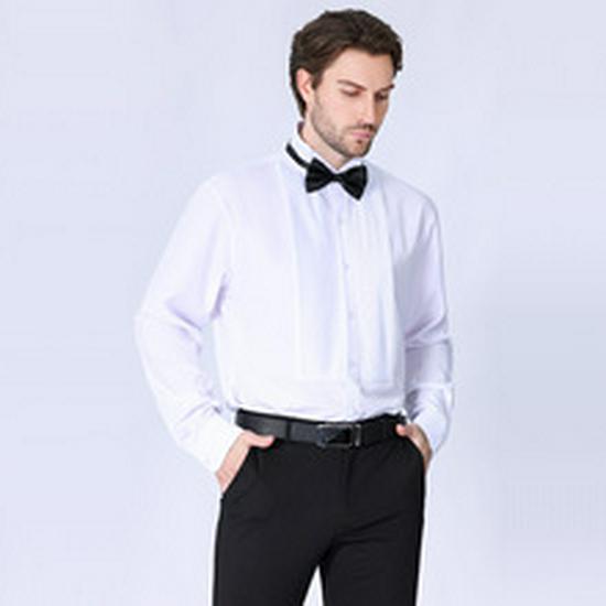 Men's Business Casual Long-Sleeved Shirt with Four-Sided Stretch and Anti-Wrinkle Fabric