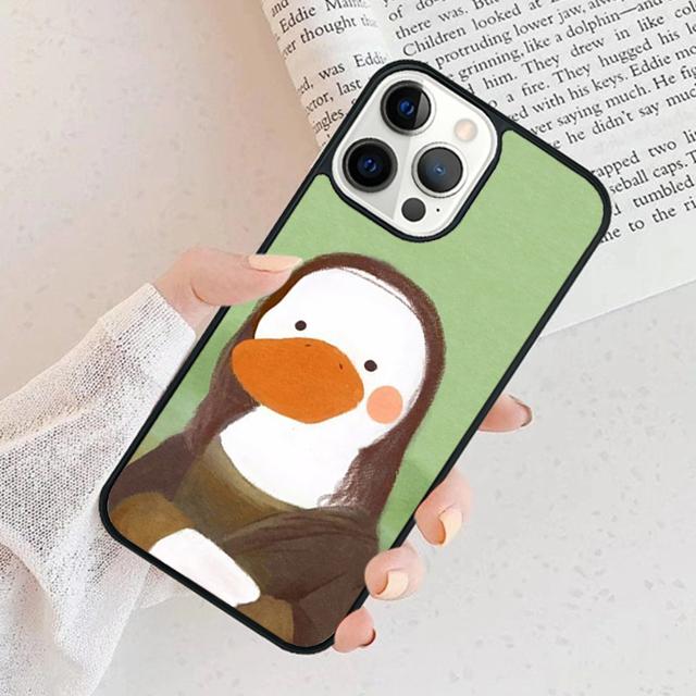 Cartoon Cute Animal Duck Phone Case For iPhone 17 Air 15 16 Cover 11 13 14 Pro Max 12 Plus Max Fundas