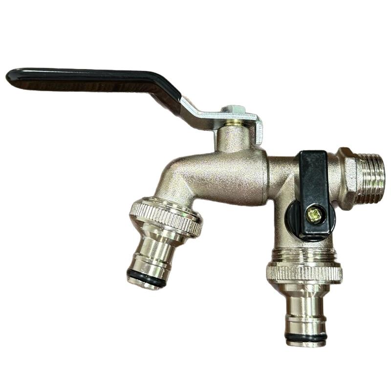 Garden Tools Brass Water Faucet 1/2" Outside & Inside Used Easy Turn On/Off Lever Handle Watering Supply Taps Ball Valve