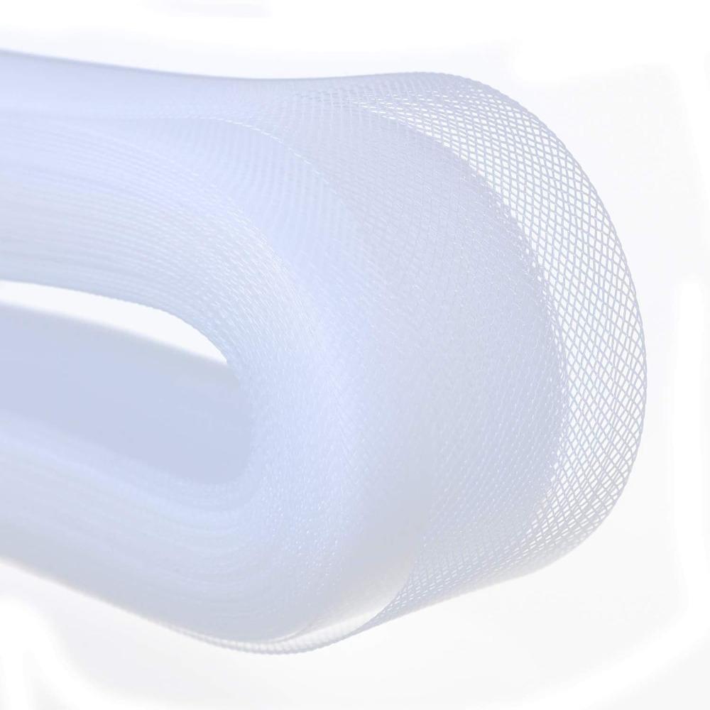 

2-дюймовая мягкая белая белая коса из конского волоса, жесткая коса из конского волоса, отделка прозрачной пластиковой косточкой