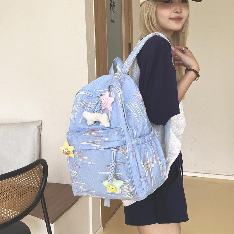 Schoolbag Japanese cute schoolbag high school junior high school students girls high value niche ins design sense travel spring outing backpack